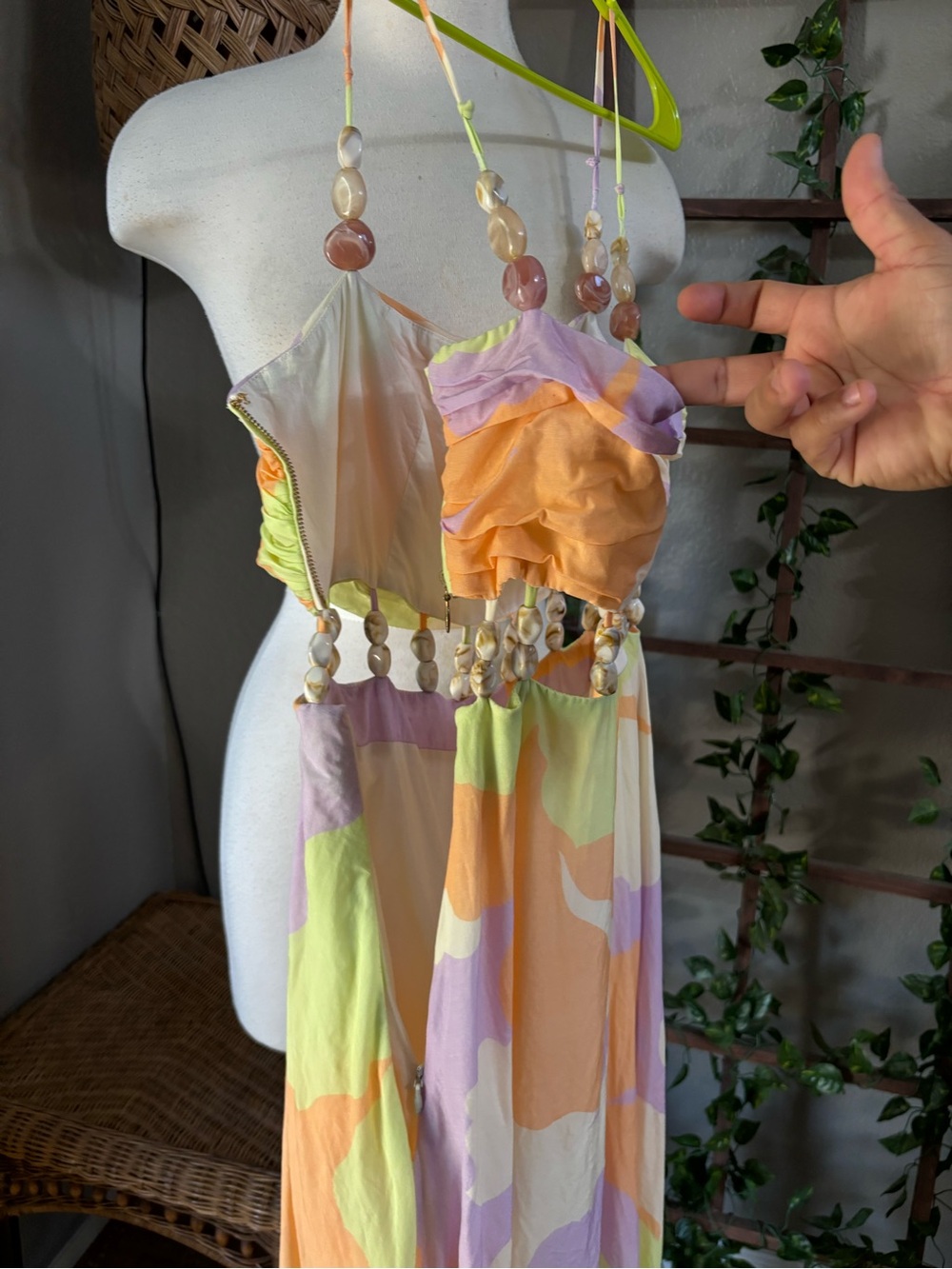 AMUR Georgie Beaded Waist Midi dress - Picture 13 of 16